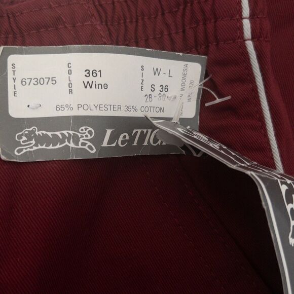 Vintage Le Tigre Men’s Pants With Tags Attached Size 30x34 Poly Blend - Picture 2 of 9
